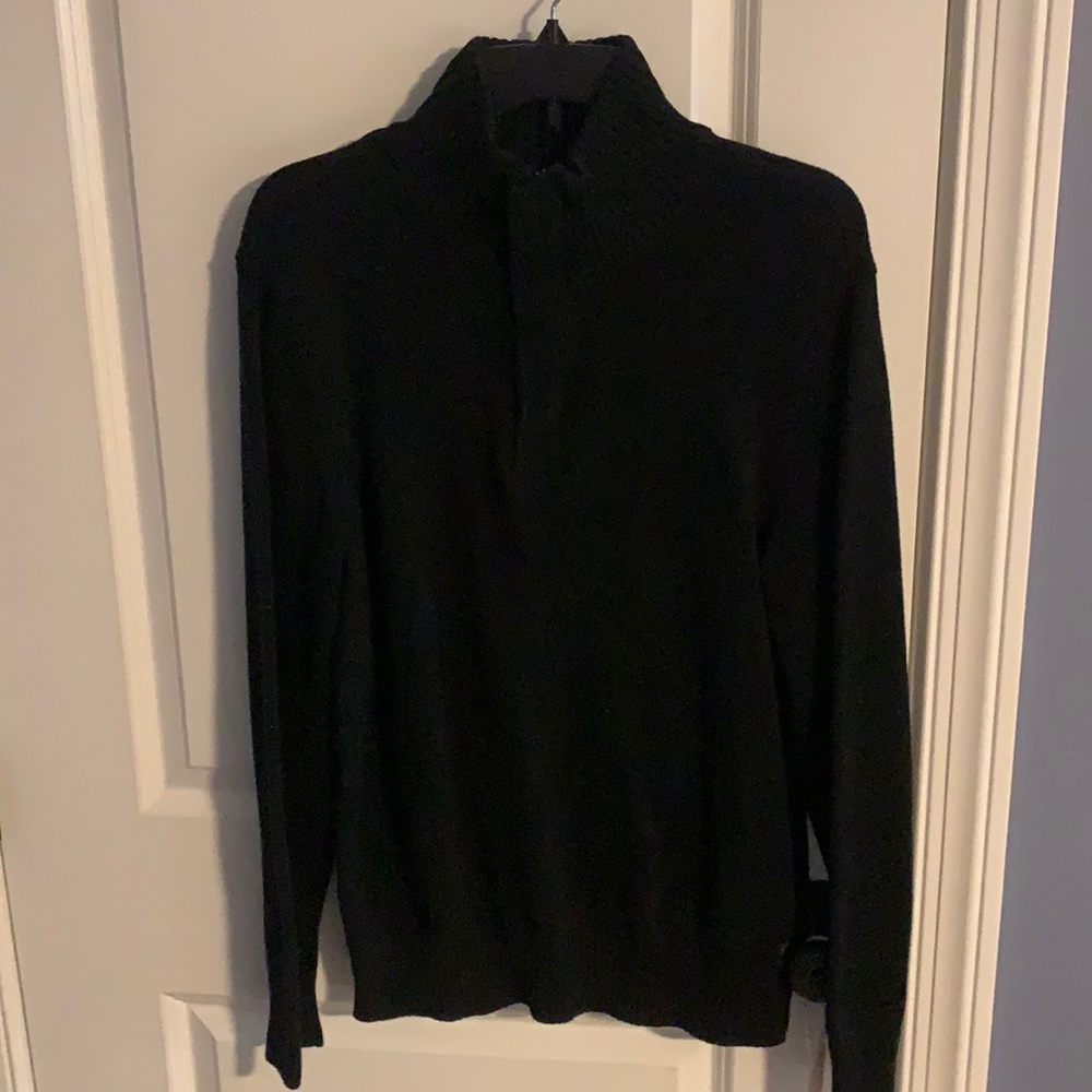 Men’s Large Black Quarter Zip Pullover